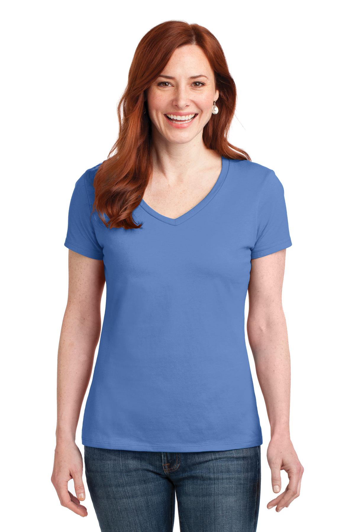 Hanes Women's Perfect-T Cotton V-Neck T-Shirt
