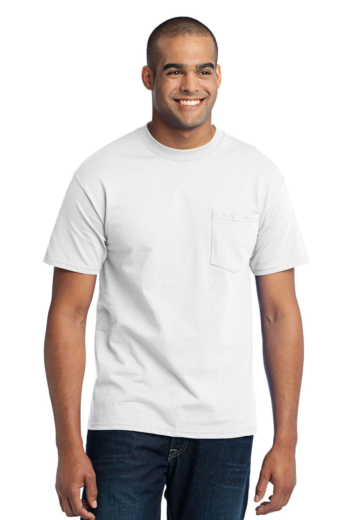 Port & Co Men's   Tall Core Blend Pocket Tee-1