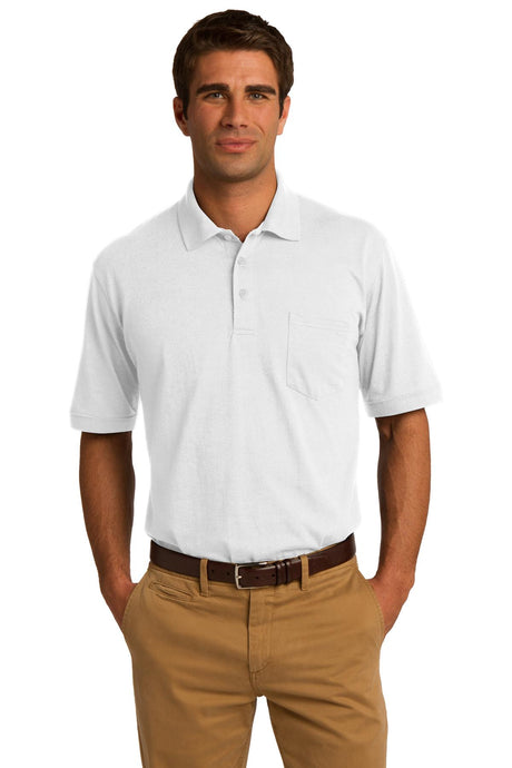 Port & Company Men's Core Blend Jersey Knit Pocket Polo Mens Apparel Shirts & Tops