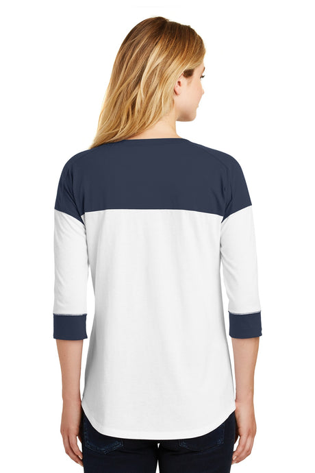 New Era Women's Heritage Blend 3/4-Sleeve Baseball Raglan Tee. LNEA104 New Era