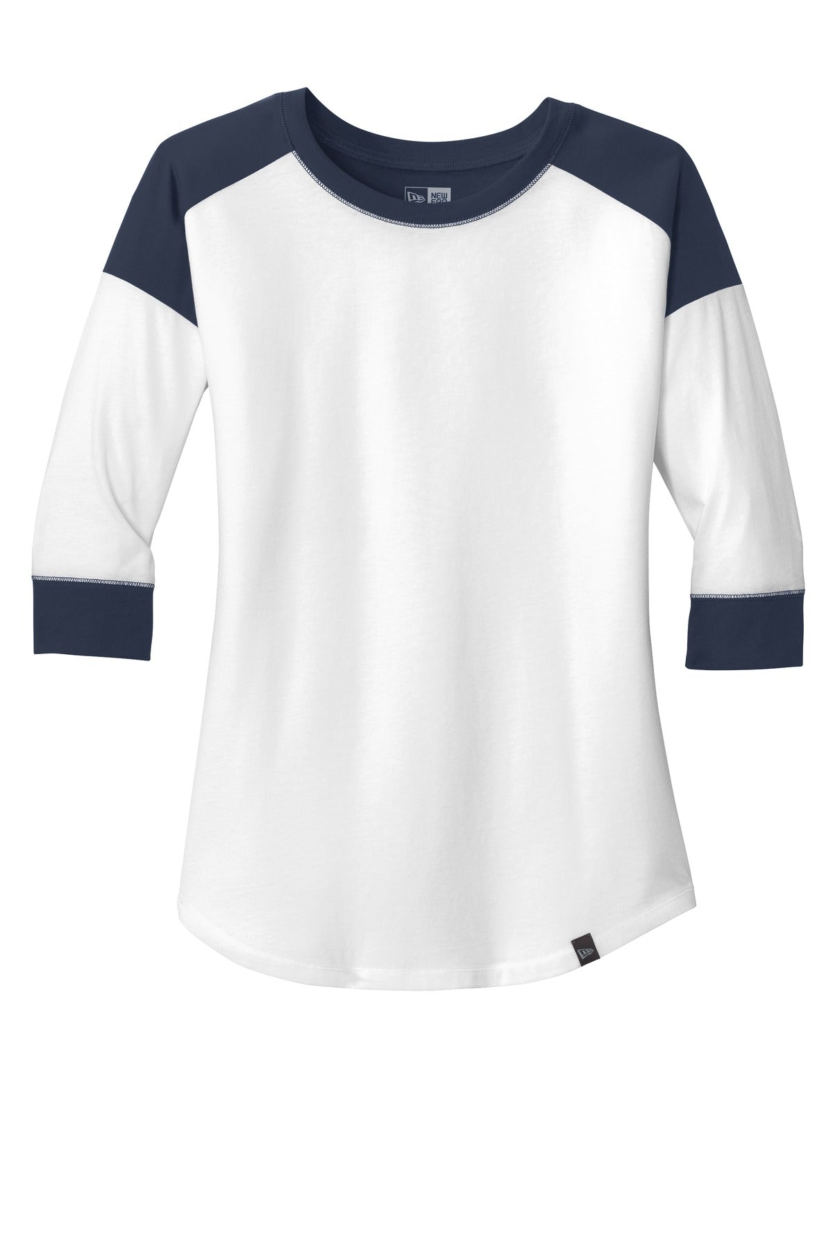New Era Women's Heritage Blend 3/4-Sleeve Baseball Raglan Tee. LNEA104 New Era