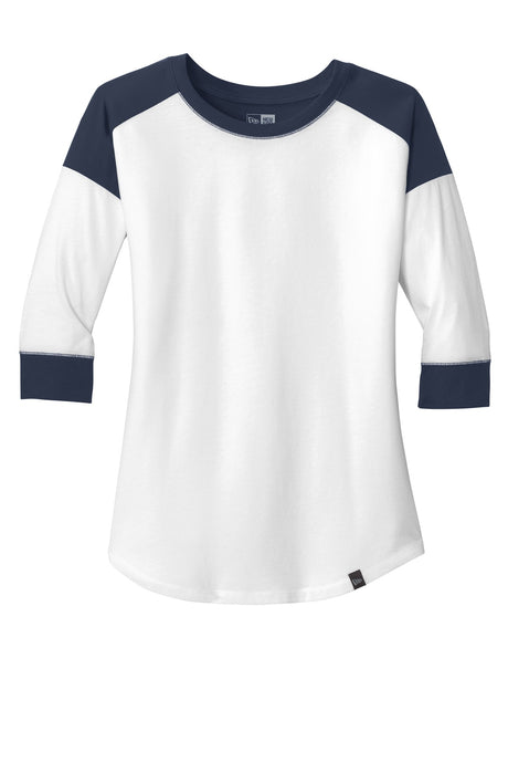 New Era Women's Heritage Blend 3/4-Sleeve Baseball Raglan Tee. LNEA104 New Era