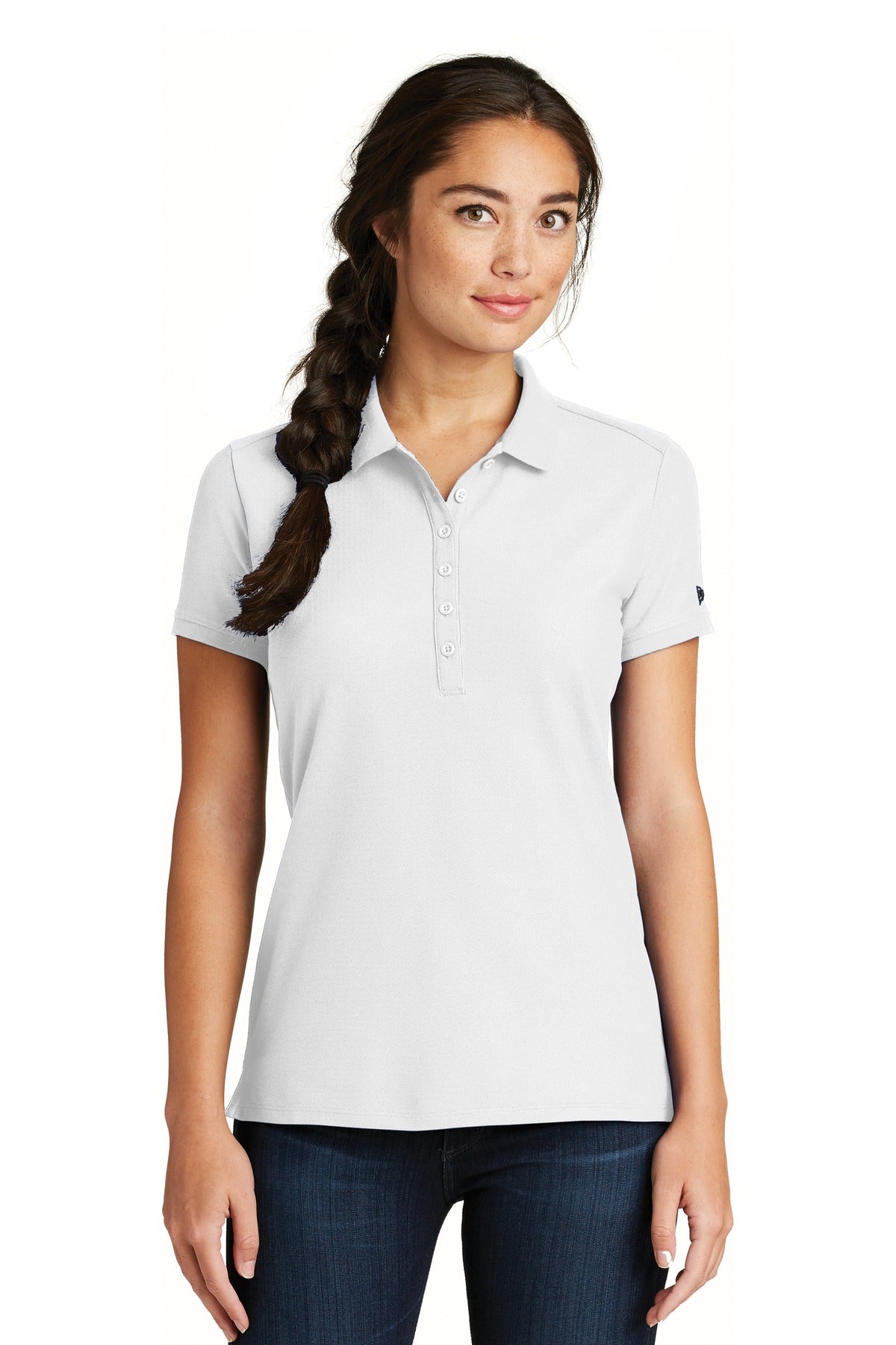 New Era Women's Venue Home Plate Polo. LNEA300 New Era