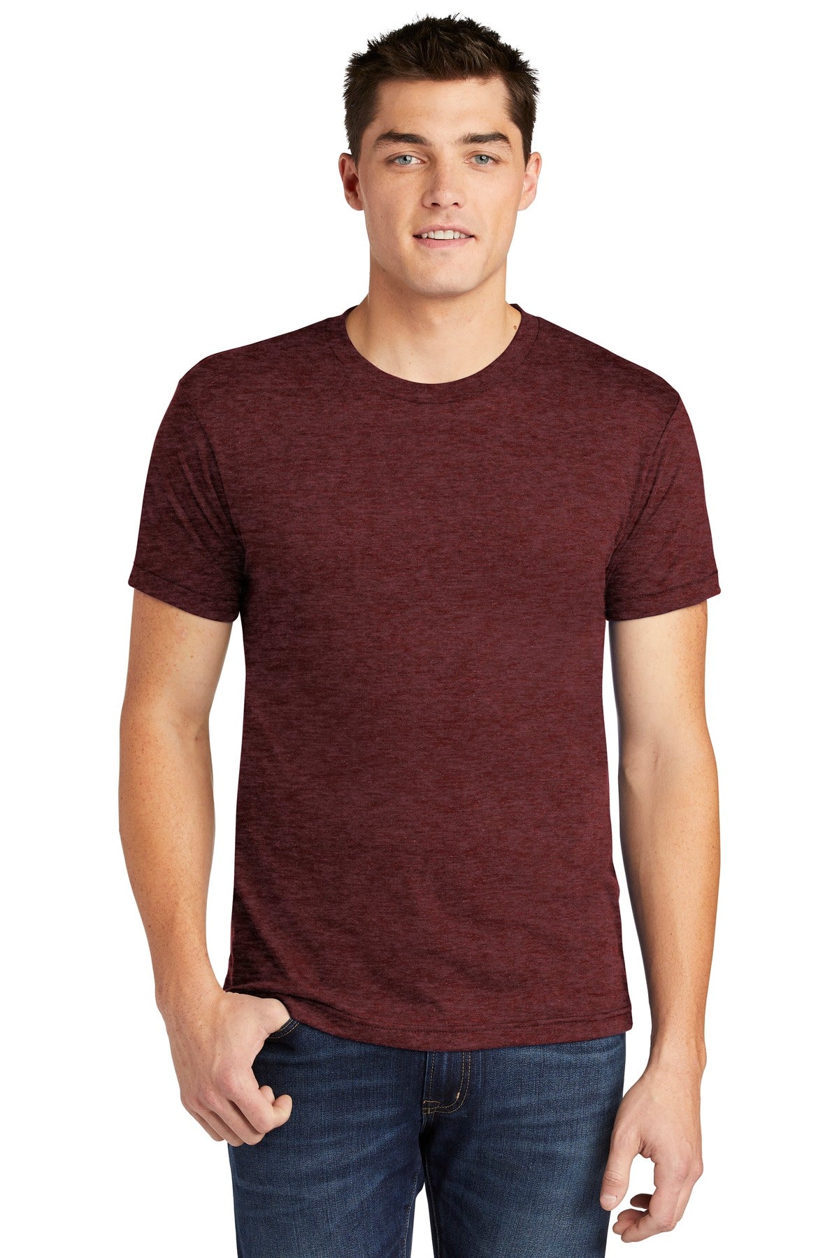 American Apparel Men's Tri-Blend Short Sleeve Track T-Shirt American Apparel