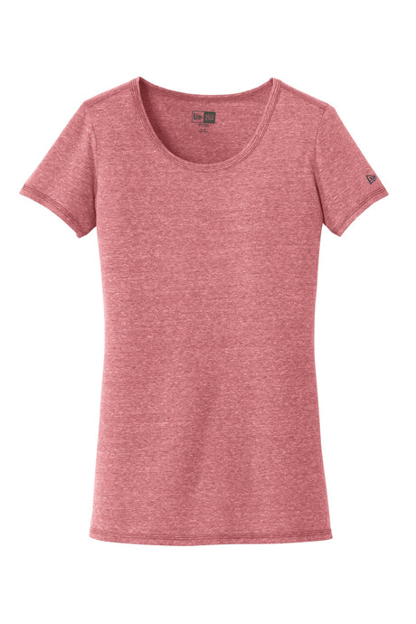 New Era Women's Tri-Blend Performance Scoop Tee. LNEA130 New Era