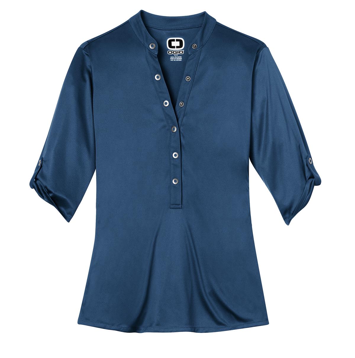 OGIO Women's Crush Henley. LOG111 OGIO