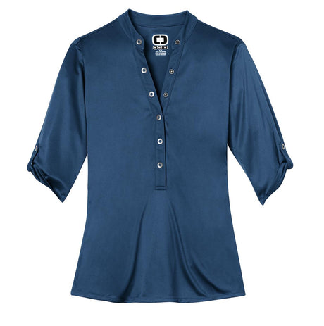 OGIO Women's Crush Henley. LOG111 OGIO