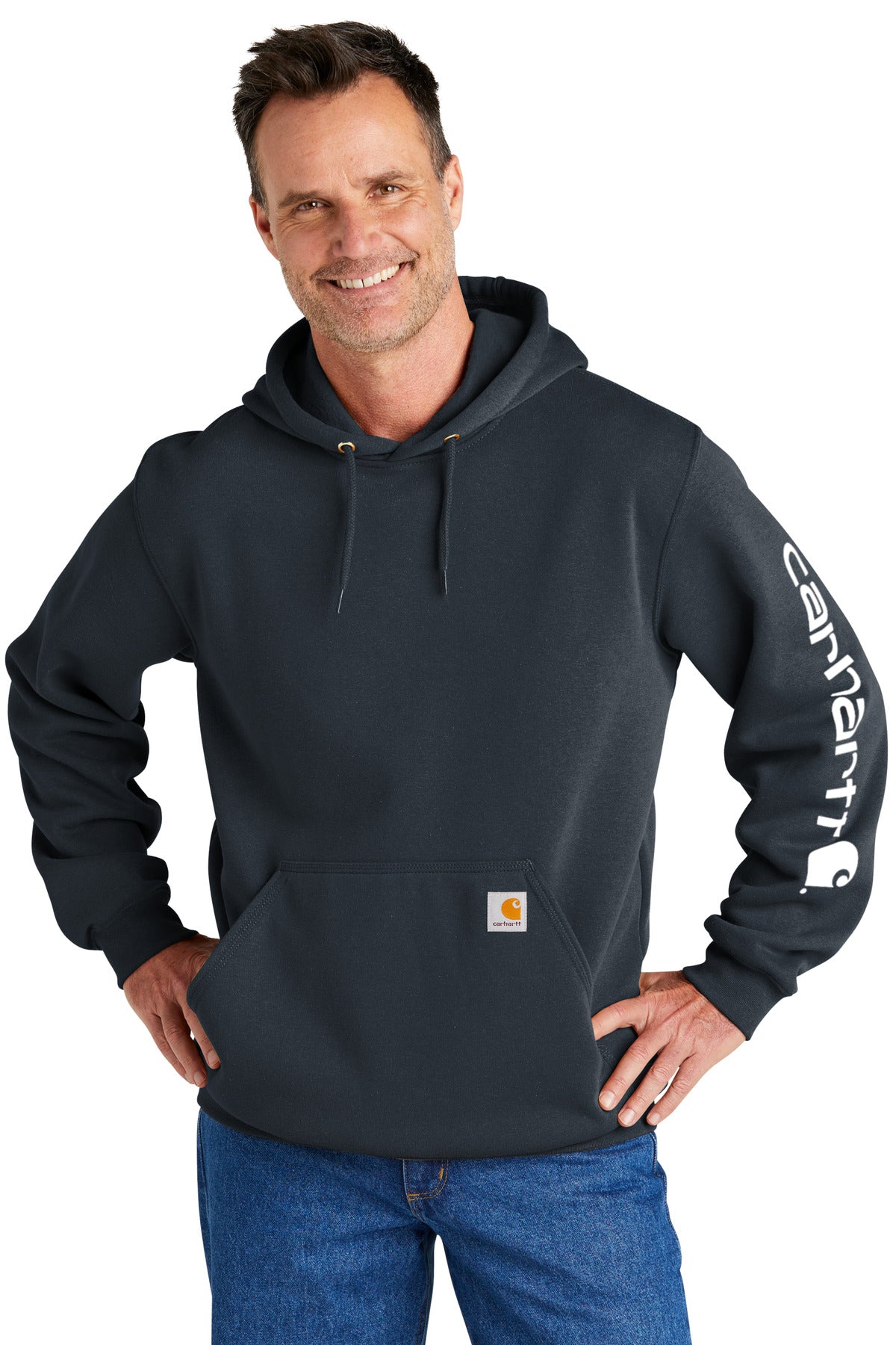 Carhartt Men's   Midweight Hooded Logo Sweatshirt CTK288