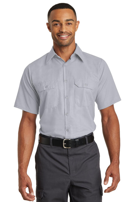 Red Kap Men's Ripstop Short Sleeve Work Shirt. SY60 Red Kap