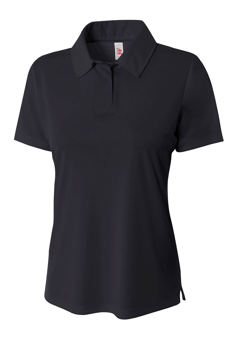 A4 Womens Solid Interlock Polo