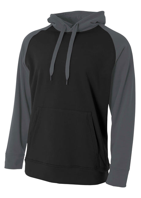 A4 Mens Color Block Tech Fleece Hoodie A4