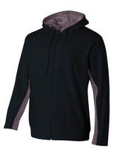 A4 Mens Full Zip Color Block Fleece Hoodie A4