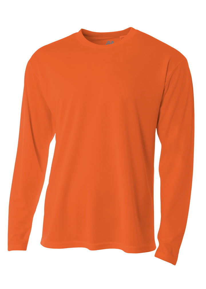 A4 Mens Long Sleeve Birds-Eye Mesh Crew A4