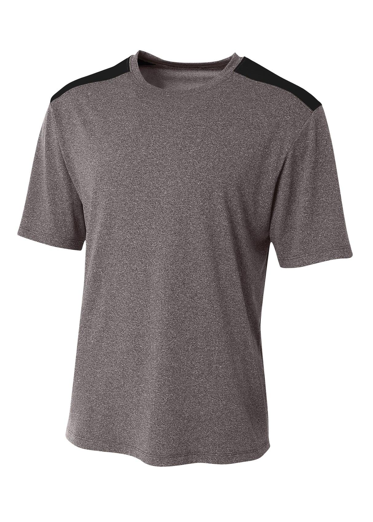 A4 Mens Tourney Heather Short Sleeve Color Block A4