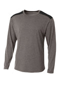 A4 Mens Tourney Heather Long Sleeve Tee A4