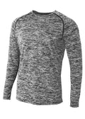 A4 Mens Long Sleeve Raglan Space Dye A4