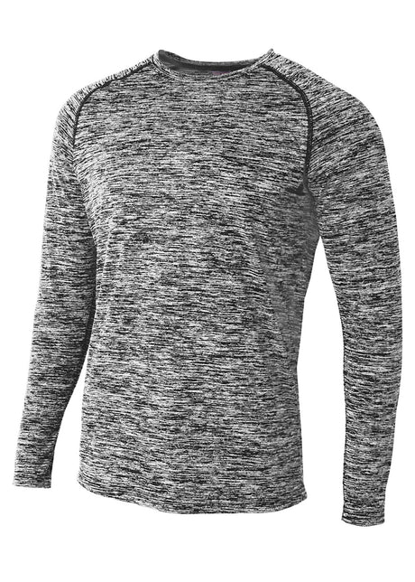A4 Mens Long Sleeve Raglan Space Dye A4