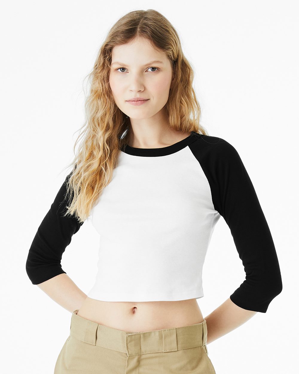 BELLA + CANVAS Women's Micro Rib Raglan Sleeve Baby T-Shirt