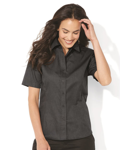FeatherLite Women's Short Sleeve Stain-Resistant Tapered Twill Shirt FeatherLite