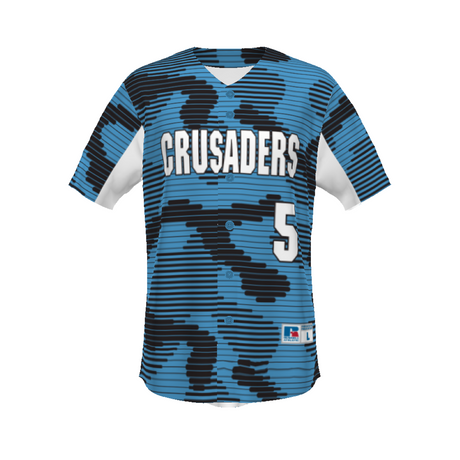 Russell Youth Sublimated Full-Button Baseball Jersey Team Baseball Jerseys