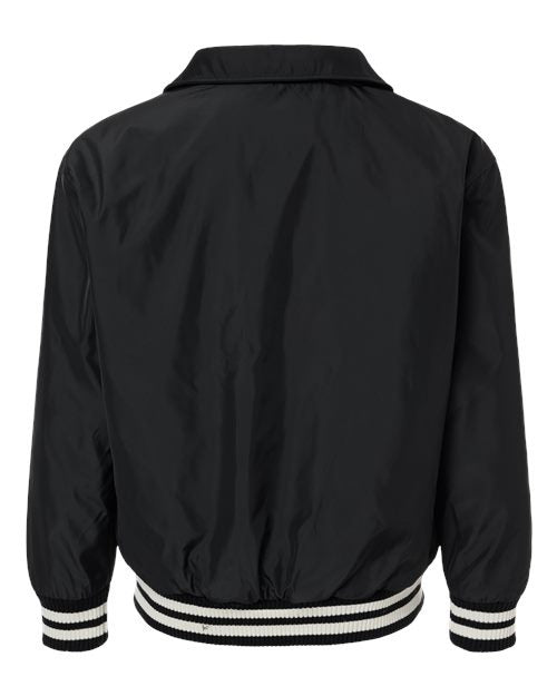 Shaka Wear Men's Collared Varsity Jacket-2