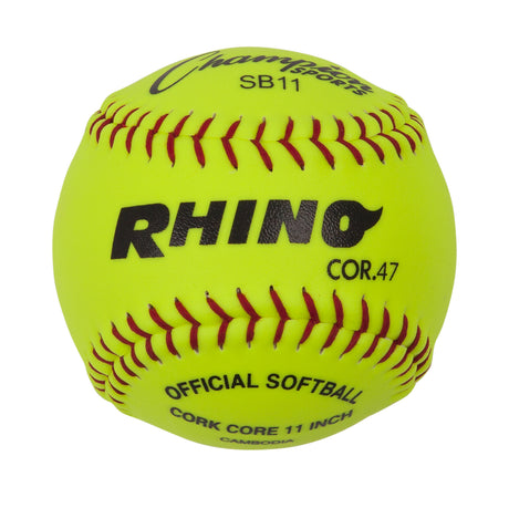 Champion Sports 11" Syntex or Leather Cover Softball - Dozen Champion Sports