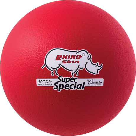 Champion Sports 10 Inch Rhino Skin Super Special Foam Ball Red Champion Sports