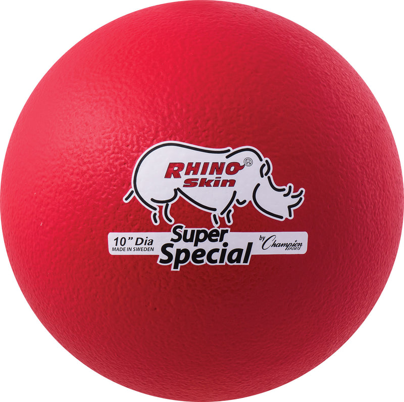 Champion Sports 10 Inch Rhino Skin Super Special Foam Ball Red