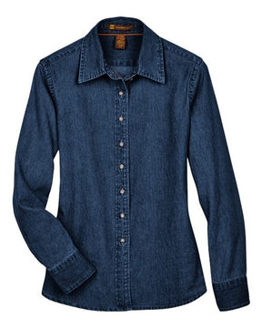 Harriton Women's Denim Shirt-1