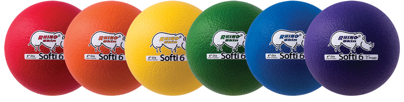 Champion Sports 6 Inch Rhino Skin Low Bounce Softi Ball Set
