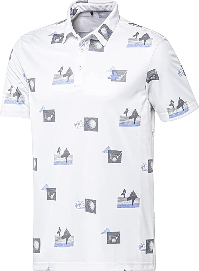 adidas Men's Allover Printed Polo Shirt