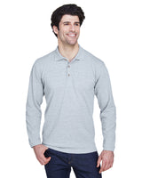 UltraClub Adult Long-Sleeve Classic Piqué Polo UltraClub