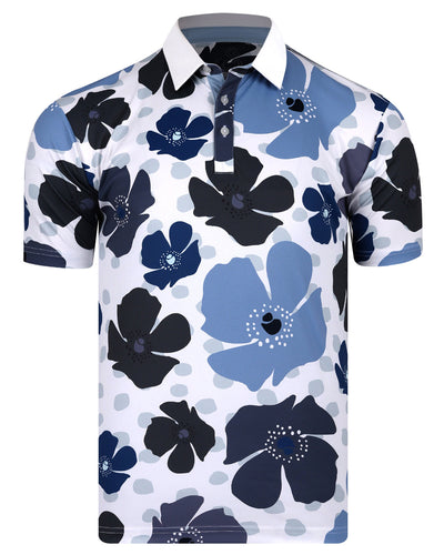 Swannies Golf Men's Flower Printed Polo