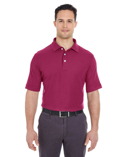 UltraClub Men's Platinum Honeycomb Piqué Polo