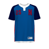 Russell Youth Sublimated Baseline Two-Button Baseball Jersey Team Baseball Jerseys
