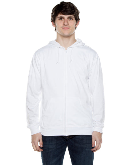 Beimar Unisex Jersey Long-Sleeve Full-Zip Hooded T-Shirt Beimar
