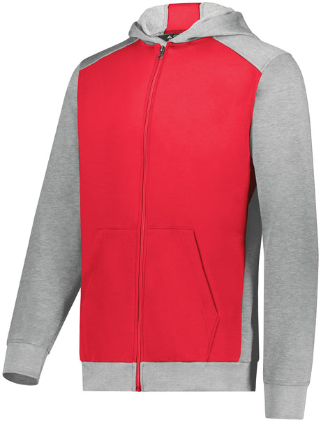 Augusta Youth Three-Season Fleece Full Zip Hoodie Augusta