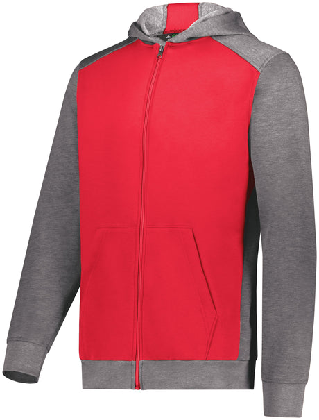 Augusta Youth Three-Season Fleece Full Zip Hoodie Augusta