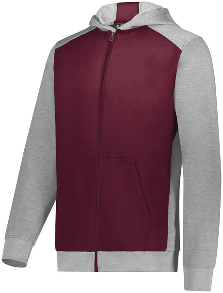 Augusta Youth Three-Season Fleece Full Zip Hoodie Augusta