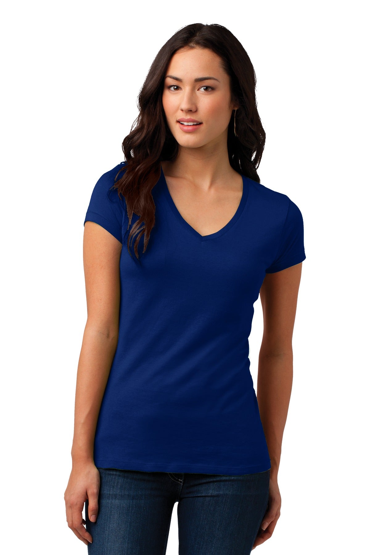 District Juniors Soft Wash V-Neck Tee. DT4501 District