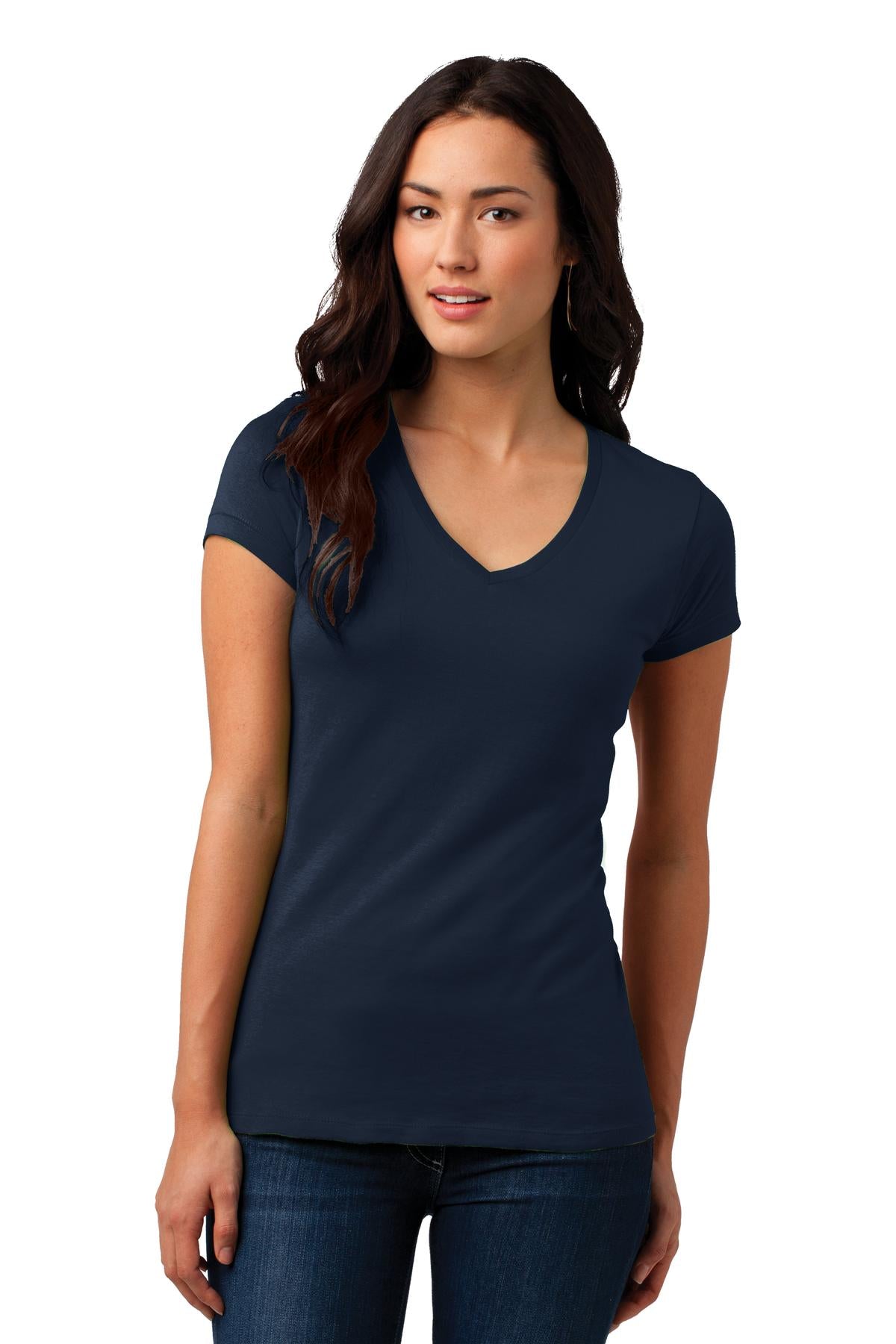 District Juniors Soft Wash V-Neck Tee. DT4501 District