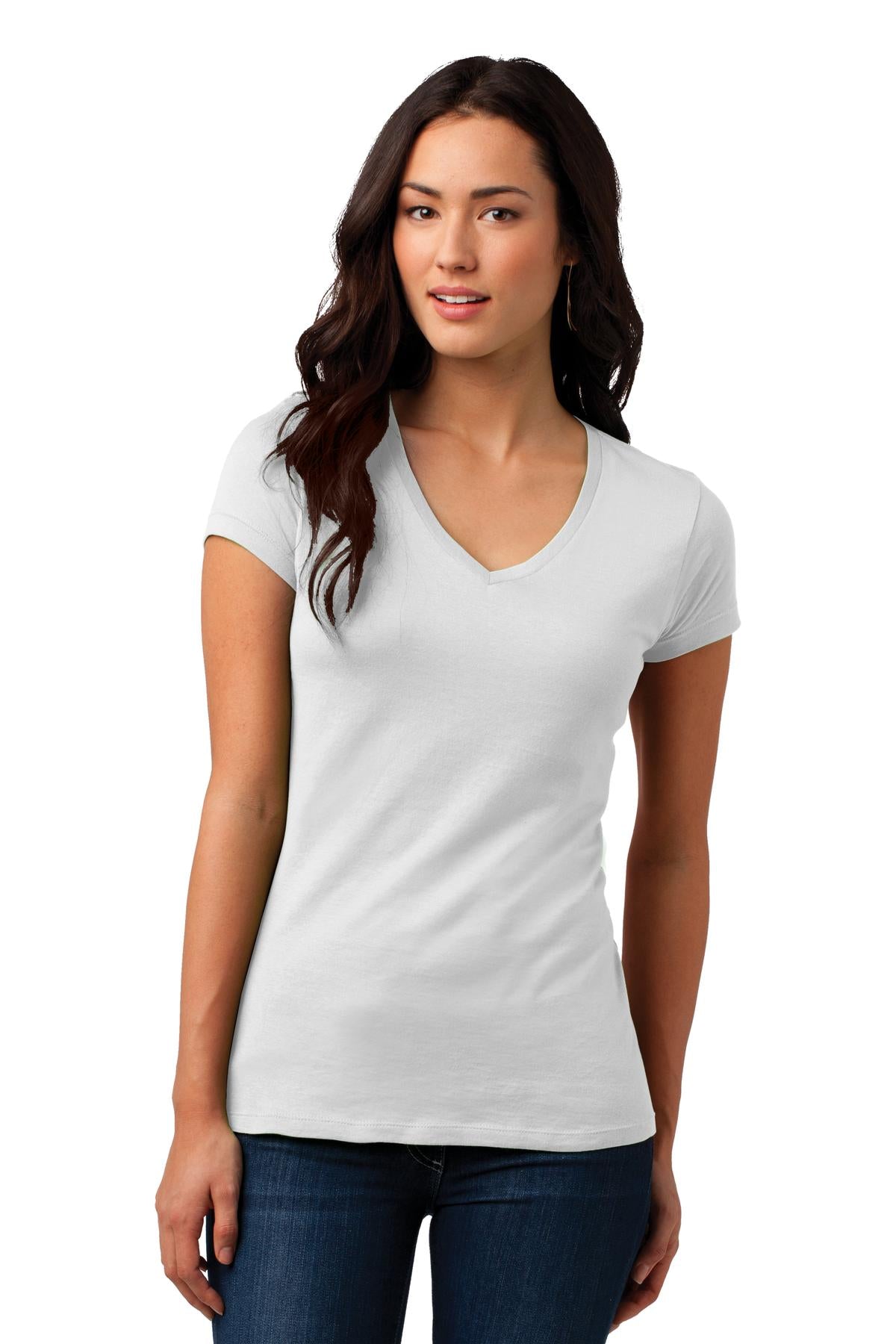 District Juniors Soft Wash V-Neck Tee. DT4501 District