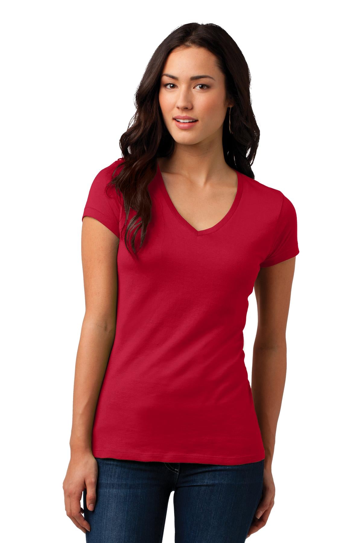District Juniors Soft Wash V-Neck Tee. DT4501 District