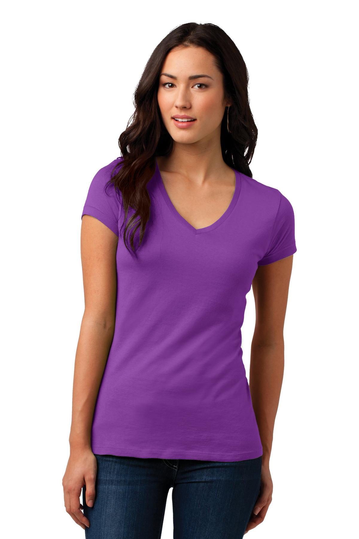 District Juniors Soft Wash V-Neck Tee. DT4501 District