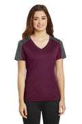 Sport-Tek Women's   PosiCharge   Competitor   Sleeve-Blocked V-Neck Tee