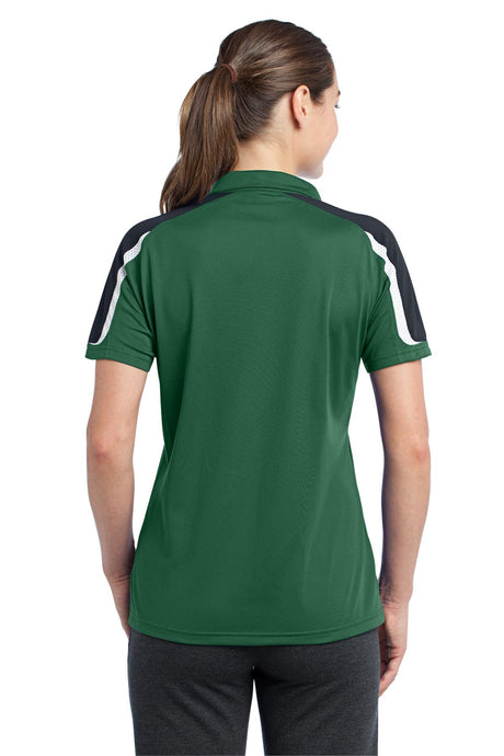 Sport-Tek Women's Tricolor Shoulder Micropique Sport-Wick Polo LST658 Womens Apparel Shirts & Tops