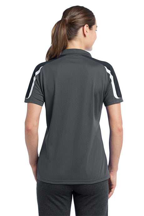 Sport-Tek Women's Tricolor Shoulder Micropique Sport-Wick Polo LST658 Womens Apparel Shirts & Tops