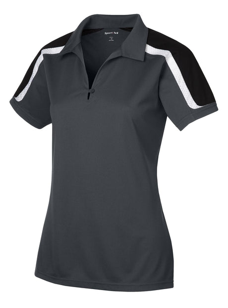 Sport-Tek Women's Tricolor Shoulder Micropique Sport-Wick Polo LST658 Womens Apparel Shirts & Tops
