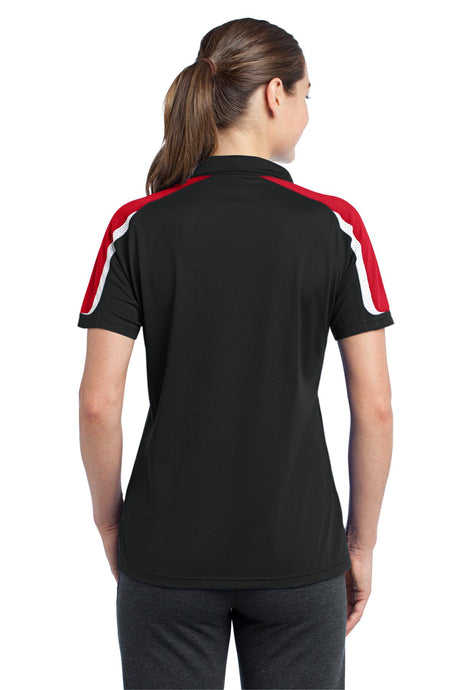 Sport-Tek Women's Tricolor Shoulder Micropique Sport-Wick Polo LST658 Womens Apparel Shirts & Tops