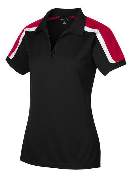 Sport-Tek Women's Tricolor Shoulder Micropique Sport-Wick Polo LST658 Womens Apparel Shirts & Tops